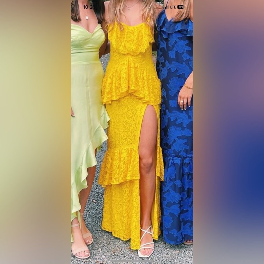 Micheal Costello x REVOLVE Justine Gown in Yellow - Picture 3 of 3